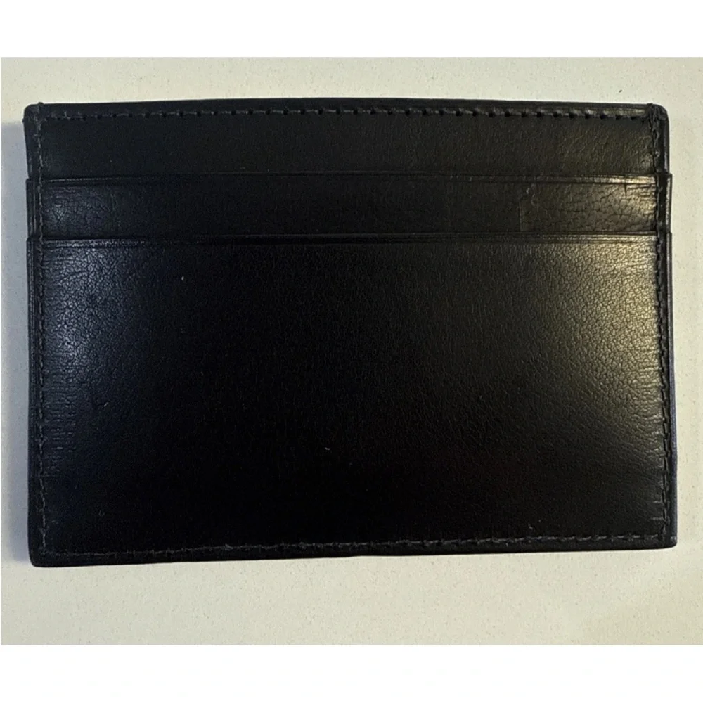*NWT Coach Vintage Water buffalo Slim card case holder wallet black #4790